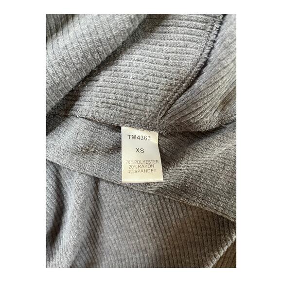 THML gray brown ribbed knit sleeveless v-neck a line dress XS - Picture 5 of 5